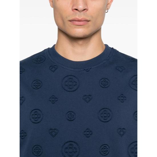 26SS 카사블랑카 반팔 티셔츠 SP26 JTS 044 03 APPMO BLUE - CASABLANCA