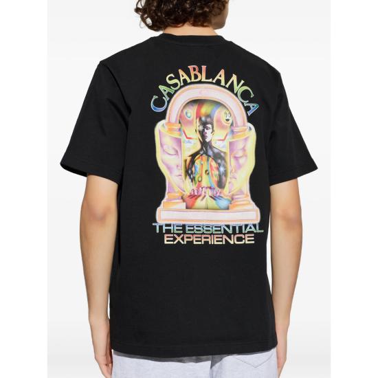 26SS 카사블랑카 반팔 티셔츠 SP26 JTS 001 17 ESSEX BLACK - CASABLANCA