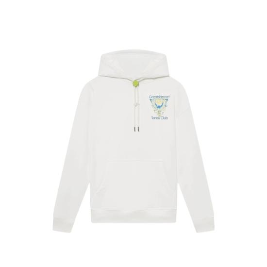 26SS 카사블랑카 후드 티셔츠 SP26 JTP 292 01 TENNI WHITE