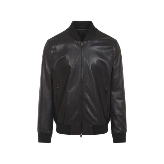 26SS 브리오니 가죽 자켓 PLAD0L PD708 2000 BROWN