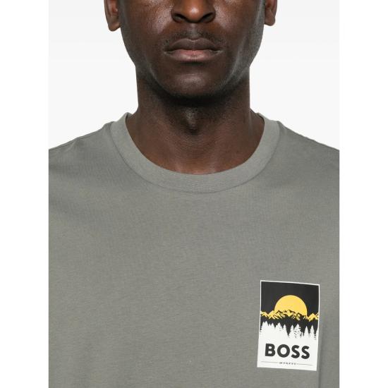 26SS 보스 반팔 티셔츠 50556023 076 GREY - BOSS