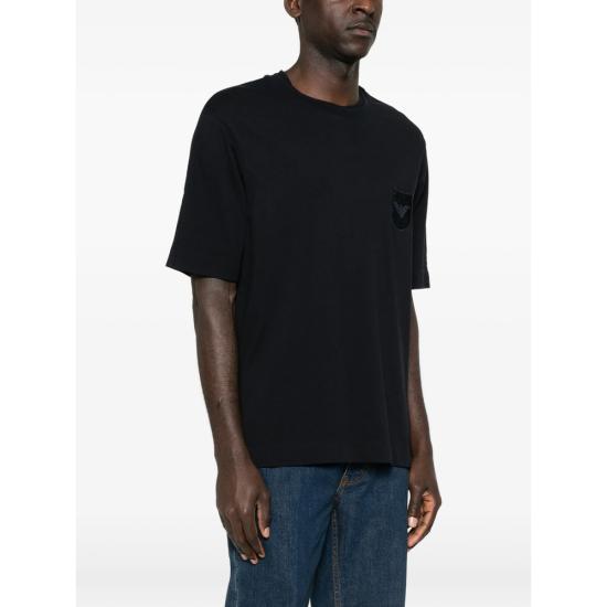 26SS 엠포리오 아르마니 반팔 티셔츠 AF13715 EM005247 UB118 BLACK - EMPORIO ARMANI