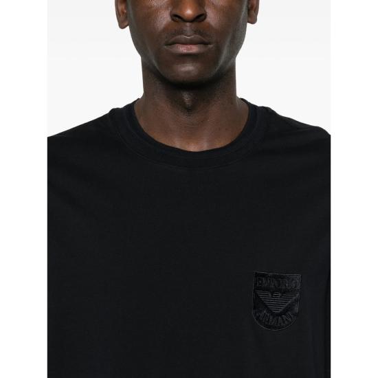 26SS 엠포리오 아르마니 반팔 티셔츠 AF13715 EM005247 UB118 BLACK - EMPORIO ARMANI