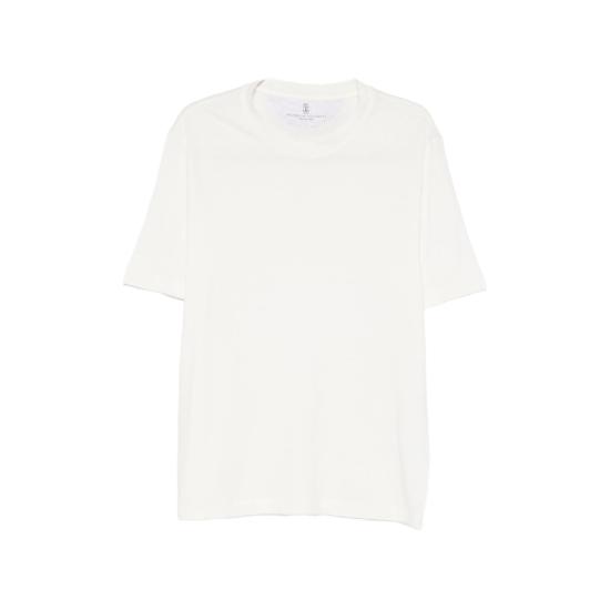 26SS 브루넬로 쿠치넬리 반팔 티셔츠 MW8351308 C828 WHITE