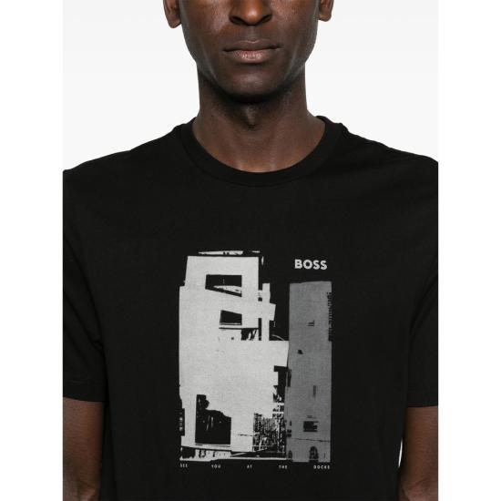 26SS 보스 반팔 티셔츠 50556007 001 BLACK - BOSS