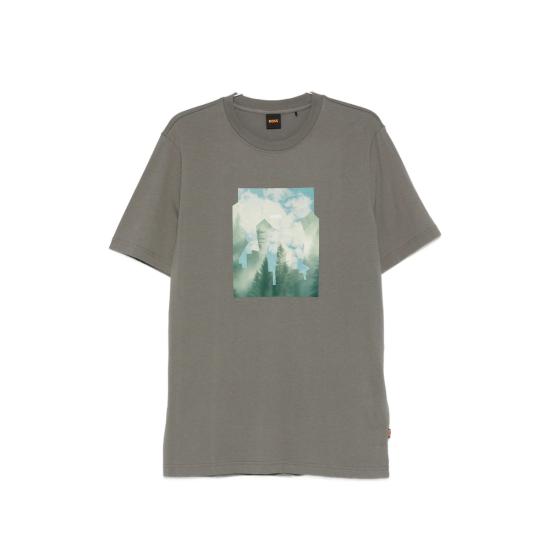 26SS 보스 반팔 티셔츠 50556024 076 GREY