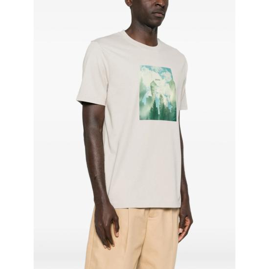 26SS 보스 반팔 티셔츠 50556024 070 NEUTRALS - BOSS