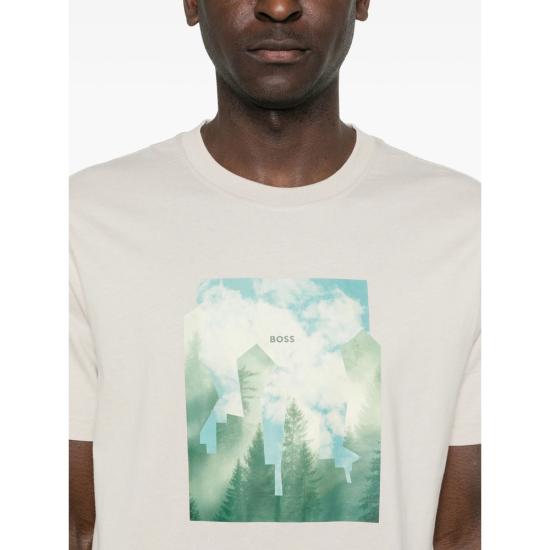 26SS 보스 반팔 티셔츠 50556024 070 NEUTRALS - BOSS