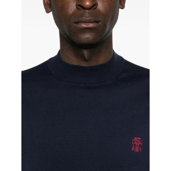 26SS 브루넬로 쿠치넬리 반팔 티셔츠 M29800104 CW425 BLUE - BRUNELLO CUCINELLI