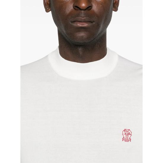 26SS 브루넬로 쿠치넬리 반팔 티셔츠 M29800104 CON63 WHITE - BRUNELLO CUCINELLI