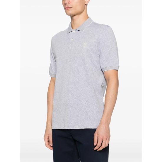 26SS 브루넬로 쿠치넬리 폴로 티셔츠 M0B139779G CQ087 GREY - BRUNELLO CUCINELLI