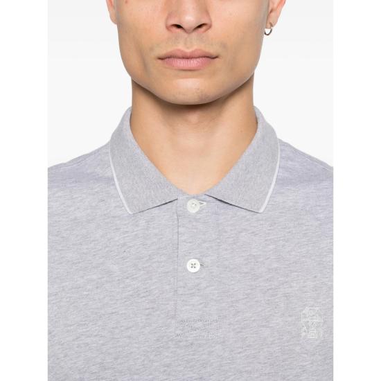 26SS 브루넬로 쿠치넬리 폴로 티셔츠 M0B139779G CQ087 GREY - BRUNELLO CUCINELLI