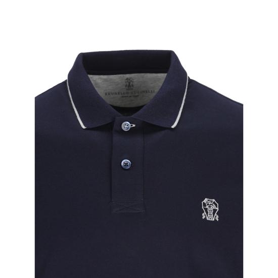 26SS 브루넬로 쿠치넬리 폴로 티셔츠 M0B139779G CK781 BLUE - BRUNELLO CUCINELLI