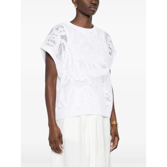 26SS 브루넬로 쿠치넬리 대즐링 워터 릴리 티셔츠 MDT771010 C159 WHITE - BRUNELLO CUCINELLI