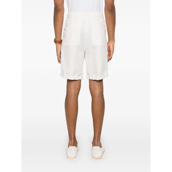 26SS 브루넬로 쿠치넬리 숏팬츠 MH255U0020 C2441 WHITE - BRUNELLO CUCINELLI