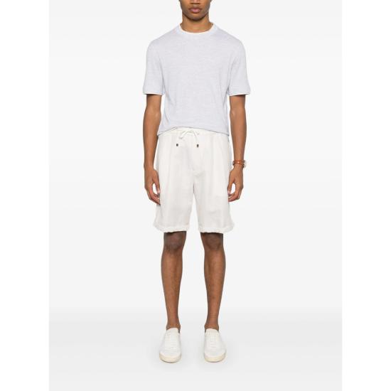 26SS 브루넬로 쿠치넬리 숏팬츠 MH255U0020 C2441 WHITE - BRUNELLO CUCINELLI