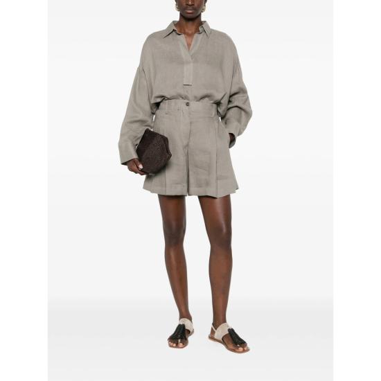 26SS 브루넬로 쿠치넬리 블라우스 MA698MQ705 C1063 GREEN - BRUNELLO CUCINELLI