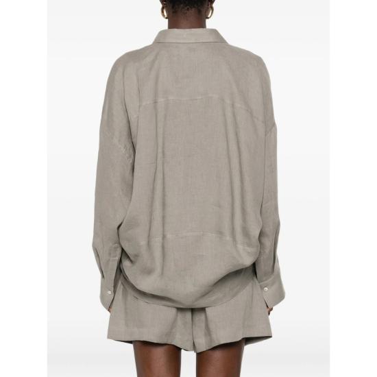 26SS 브루넬로 쿠치넬리 블라우스 MA698MQ705 C1063 GREEN - BRUNELLO CUCINELLI