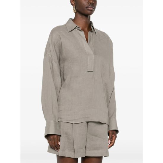 26SS 브루넬로 쿠치넬리 블라우스 MA698MQ705 C1063 GREEN - BRUNELLO CUCINELLI