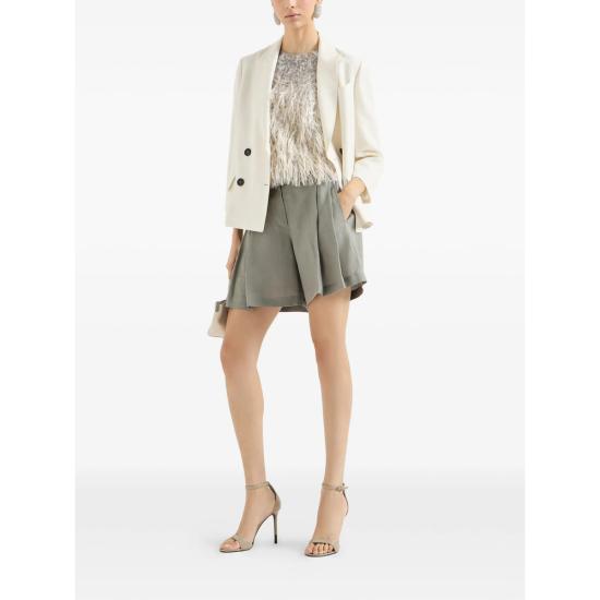 26SS 브루넬로 쿠치넬리 숏팬츠 MA698DV499 C1063 GREY - BRUNELLO CUCINELLI