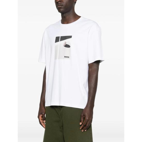 26SS 보스 반팔 티셔츠 50554365 100 WHITE - BOSS