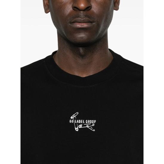 26SS 44레이블 반팔 티셔츠 B0030556 FA706 P783 BLACK - 44 LABEL