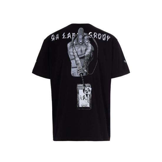 26SS 44레이블 반팔 티셔츠 B0030556 FA706 P741 BLACK - 44 LABEL