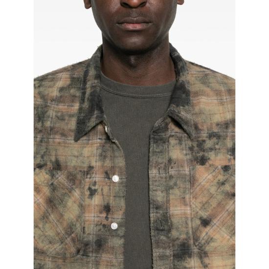 26SS 알13 긴팔 셔츠 R13WR015 R656B BORAN BROWN BLACK - R13