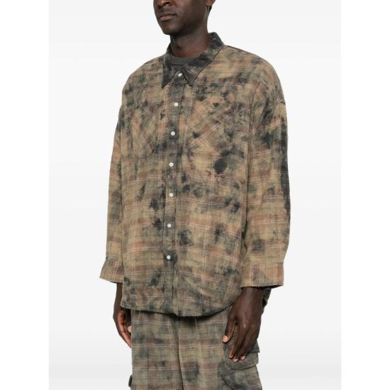 26SS 알13 긴팔 셔츠 R13WR015 R656B BORAN BROWN BLACK - R13