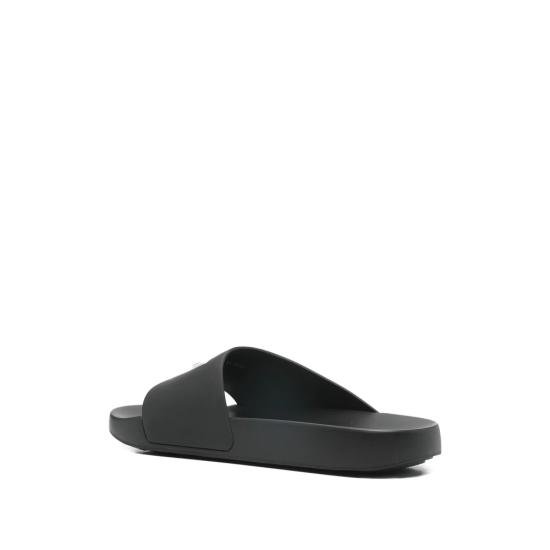 26SS 지방시 러버 라벨 슬라이드 뮬 BH302MH1XL 001 BLACK - GIVENCHY