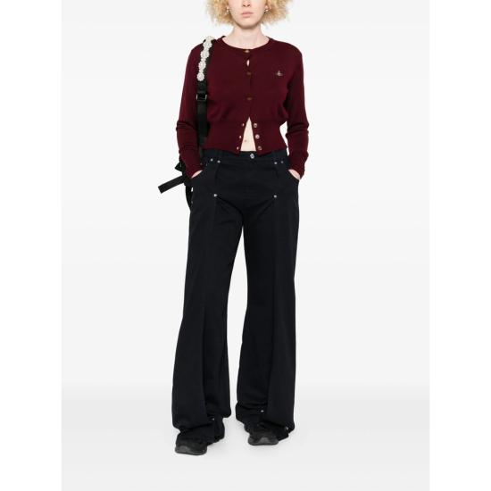 26SS 비비안웨스트우드 베아 크롭드 가디건 1803002U Y0006 H410 RED - VIVIENNE WESTWOOD