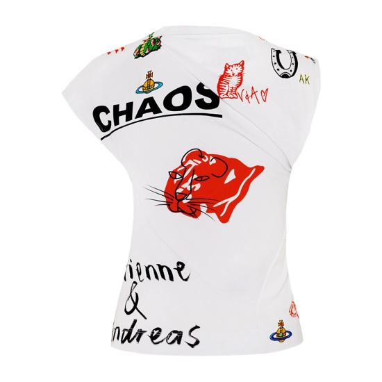 26SS 비비안웨스트우드 민소매 티셔츠 1G010014 J006F A302 WHITE - VIVIENNE WESTWOOD