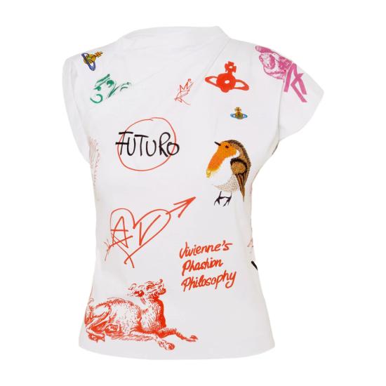 26SS 비비안웨스트우드 민소매 티셔츠 1G010014 J006F A302 WHITE - VIVIENNE WESTWOOD