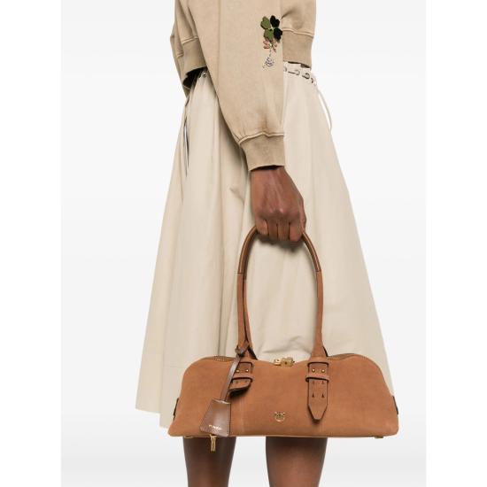 26SS 핑코 토트백 106169 A2JH L17Q BROWN - PINKO