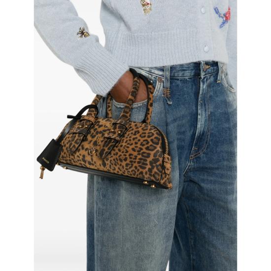 26SS 핑코 토트백 105334 A32A M35Q BROWN BLACK - PINKO