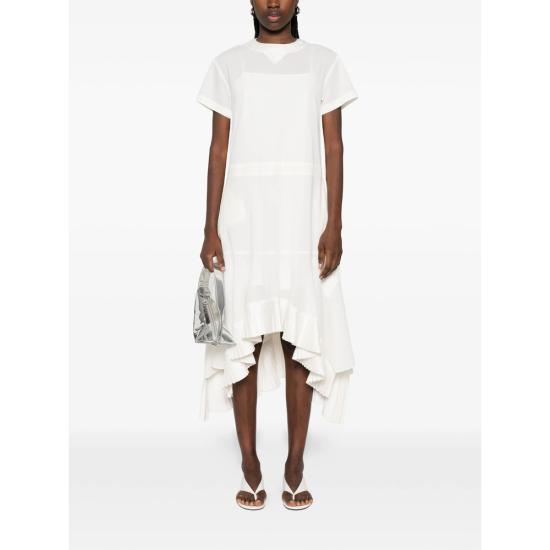 26SS 사카이 숏 원피스 26 08324 151 WHITE - SACAI