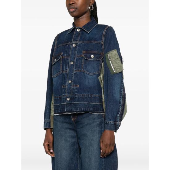 26SS 사카이 데님 자켓 SCW 307 401 BLUE GREEN - SACAI