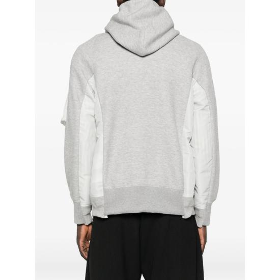 26SS 사카이 후드 티셔츠 SCM 325 381 GREY WHITE - SACAI
