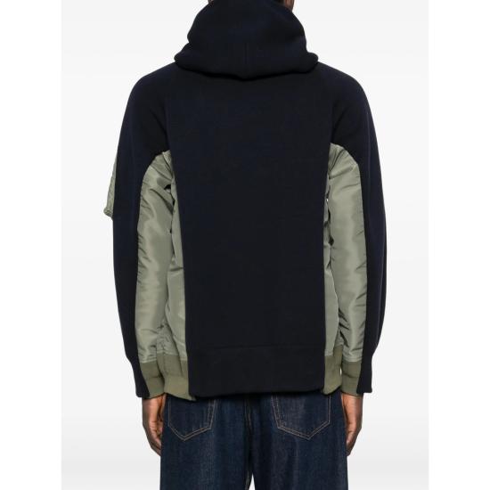 26SS 사카이 후드 티셔츠 SCM 325 212 BLUE GREEN - SACAI