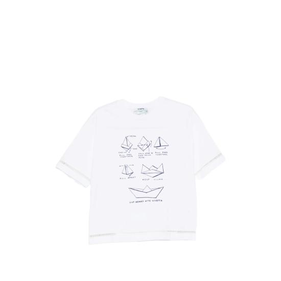 26SS 비베타 반팔 티셔츠 VM1TS0024 PC082 1001 WHITE BLUE
