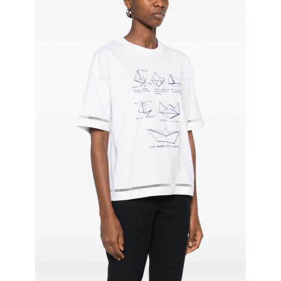 26SS 비베타 반팔 티셔츠 VM1TS0024 PC082 1001 WHITE BLUE - VIVETTA