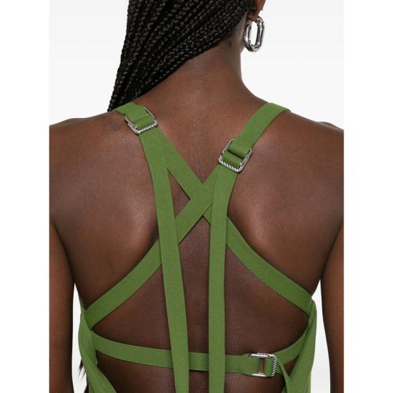 26SS 디 아티코 롱 원피스 260WCW00261 VVP002AA 017 GREEN - THE ATTICO