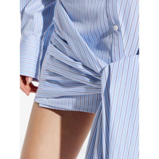 26SS 디 아티코 숏 원피스 260WCA00464 CCC127AA 264 BLUE WHITE - THE ATTICO