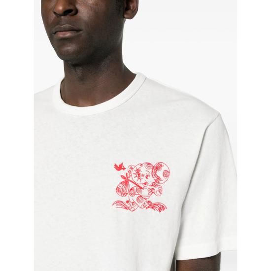 26SS 겐조 반팔 티셔츠 FG55TS2164SK 02 WHITE RED - KENZO