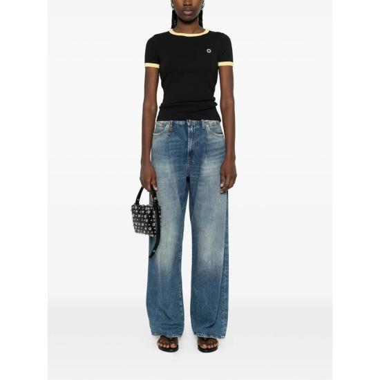 26SS 겐조 반팔 티셔츠 FG52TS2174SJ 99J BLACK YELLOW - KENZO