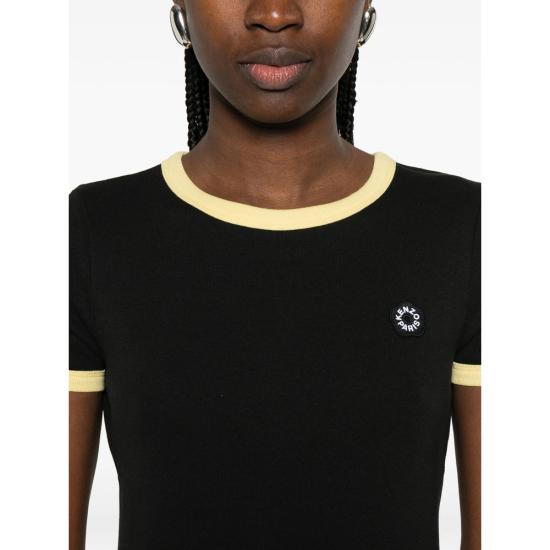 26SS 겐조 반팔 티셔츠 FG52TS2174SJ 99J BLACK YELLOW - KENZO