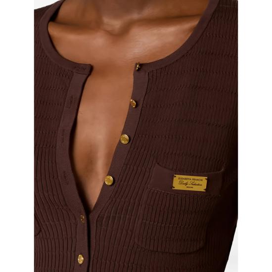 26SS 엘리자베타프랜치 가디건 MK88B61E2 644 BROWN - ELISABETTA FRANCHI