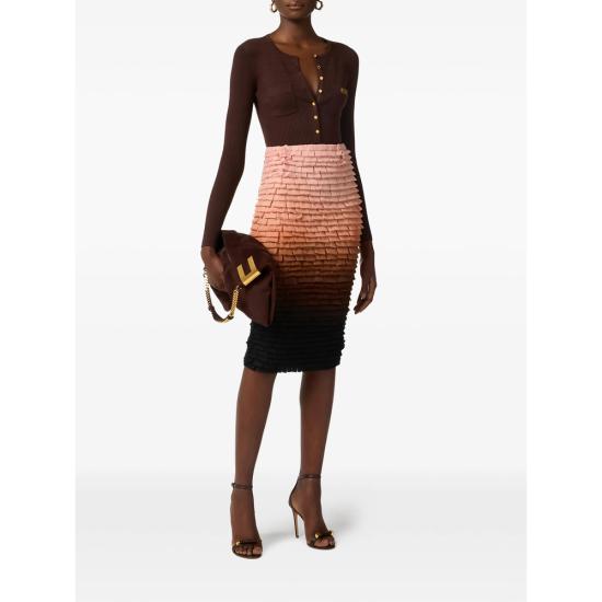 26SS 엘리자베타프랜치 가디건 MK88B61E2 644 BROWN - ELISABETTA FRANCHI