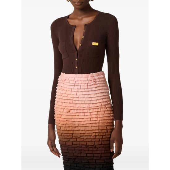 26SS 엘리자베타프랜치 가디건 MK88B61E2 644 BROWN - ELISABETTA FRANCHI