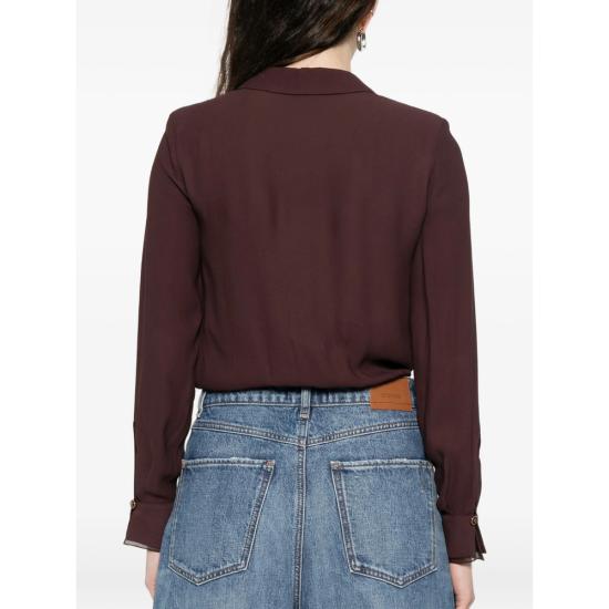 26SS 엘리자베타프랜치 블라우스 CB00261E2 644 BROWN NEUTRALS - ELISABETTA FRANCHI